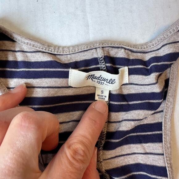 Madewell Racerback Striped Maxi Dress Sz Small - Picture 3 of 8